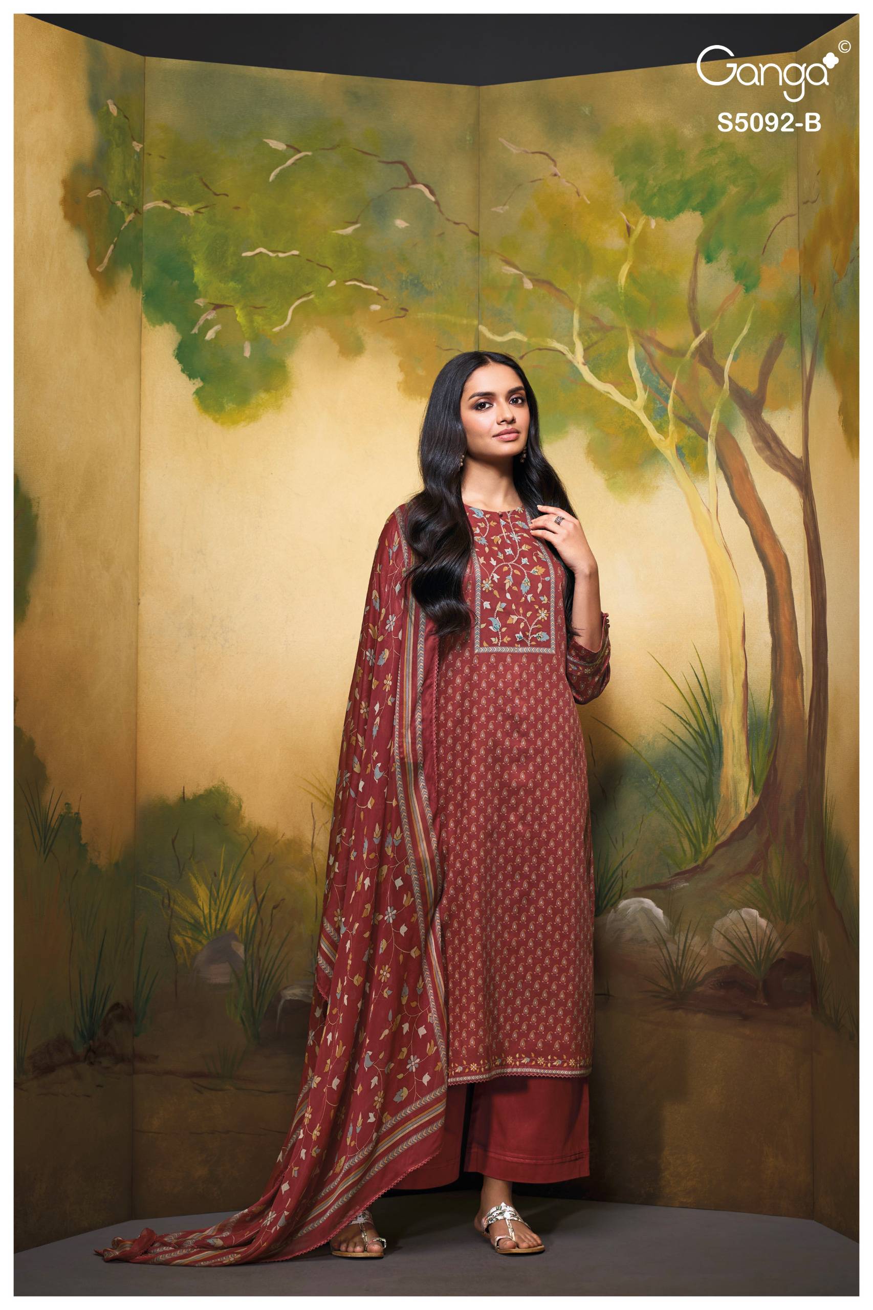 NIEVEKA 5092 SERIES BY GANGA FASHION Beautiful Colourful COTTON SATIN Dresses At Wholesale Price